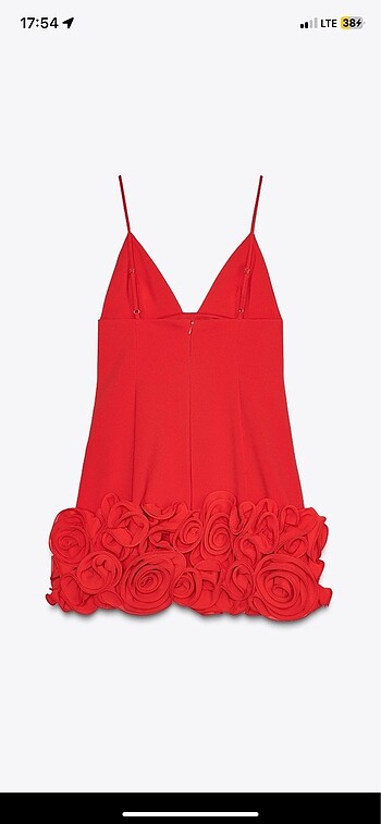 xs Beden Zara kabartma çiçekli elbise