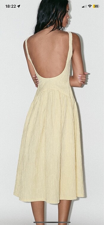 Zara Zara dokulu midi elbise
