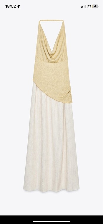 Zara Zara kombinasyonlu halter elbise