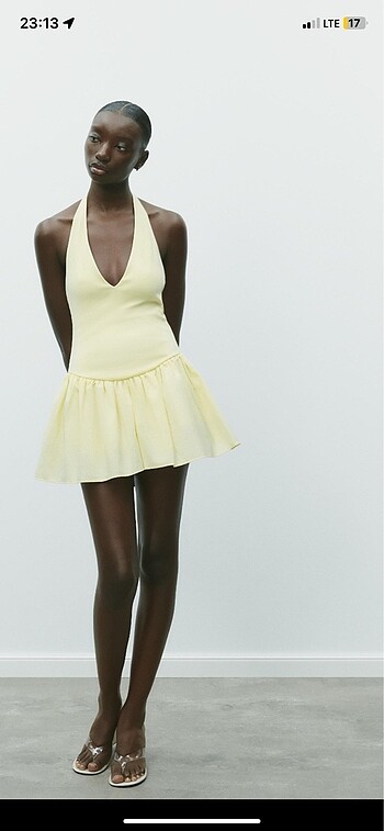 Zara halter yaka elbise