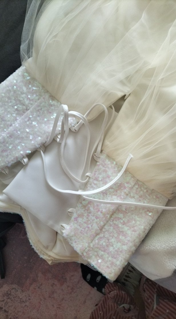 Straplez Taş Detaylı kısa Gelinlik& Abiye - Görsel 5