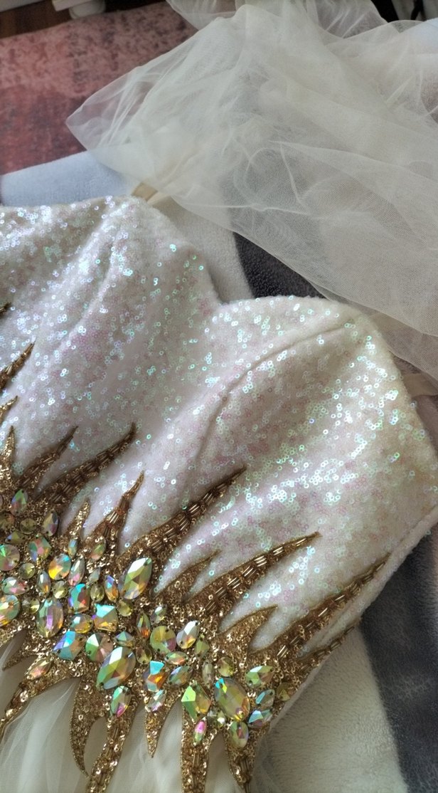 Straplez Taş Detaylı kısa Gelinlik& Abiye - Görsel 3