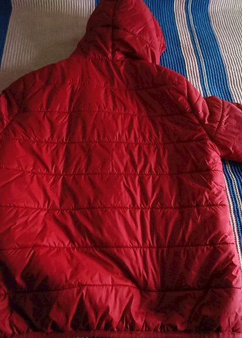 Kırmızı Kapüşonlu erkek Kış Montu - Görsel 8