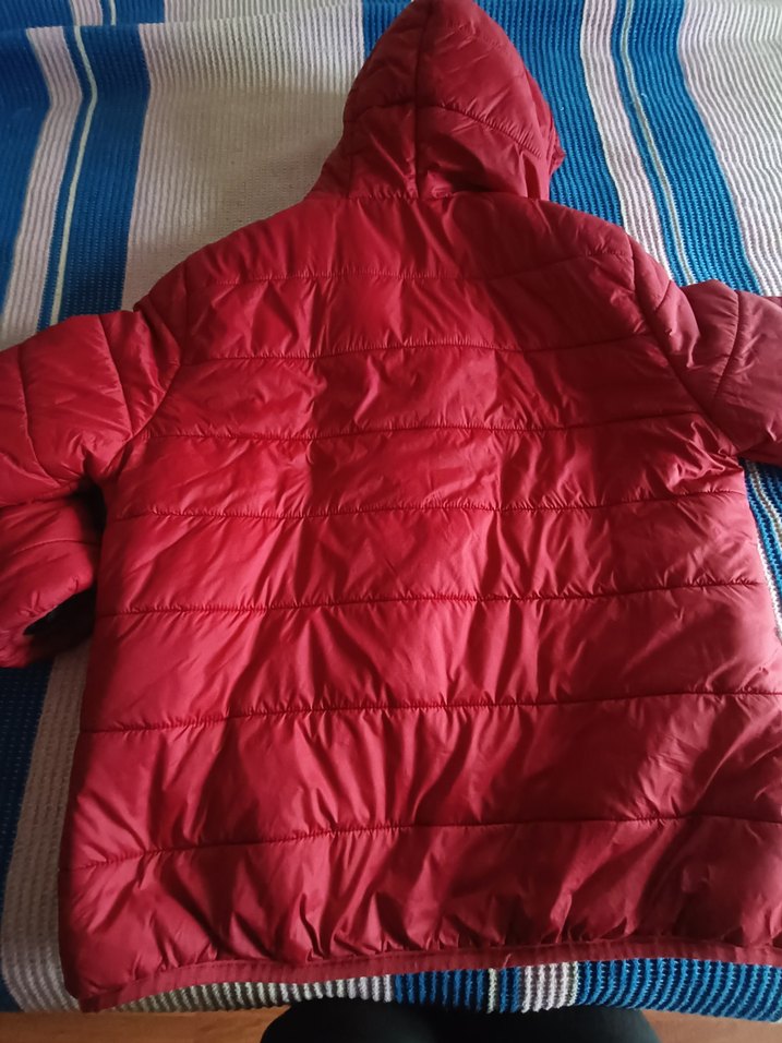 Kırmızı Kapüşonlu erkek Kış Montu - Görsel 5