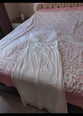 Uzun Kollu nikah elbisesi - Görsel 5