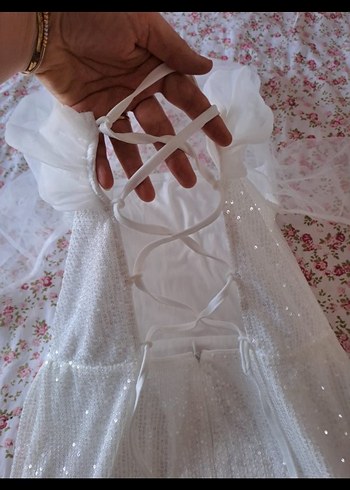 Uzun Kollu nikah elbisesi - Görsel 4