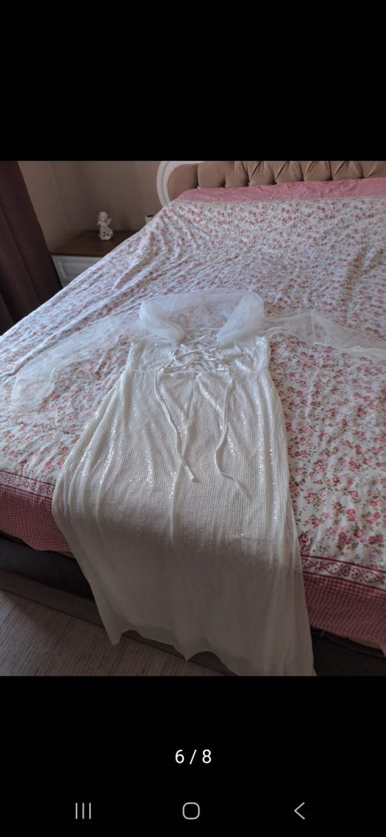 Uzun Kollu nikah elbisesi - Görsel 5