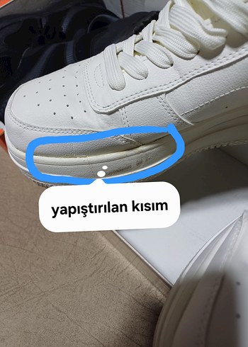 Beyaz kalın taban Kadın Spor Ayakkabı - Görsel 9