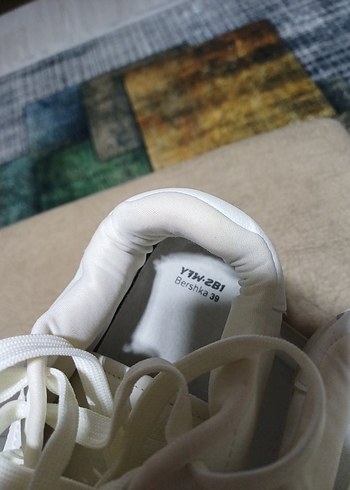 Beyaz kalın taban Kadın Spor Ayakkabı - Görsel 8