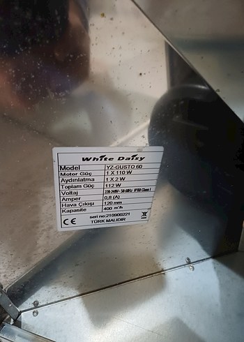 Gri Davlumbaz aspratör white daisy - Görsel 4