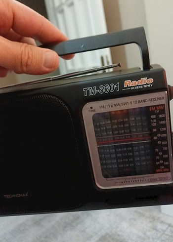 TEKNOMAX TM-6601 Siyah Renkli vintage Radyo - Görsel 12