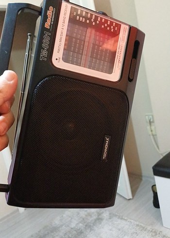 TEKNOMAX TM-6601 Siyah Renkli vintage Radyo - Görsel 13