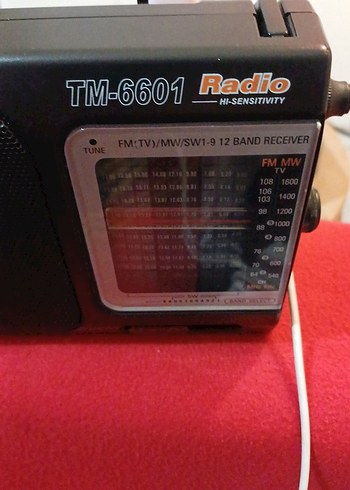 TEKNOMAX TM-6601 Siyah Renkli vintage Radyo - Görsel 2
