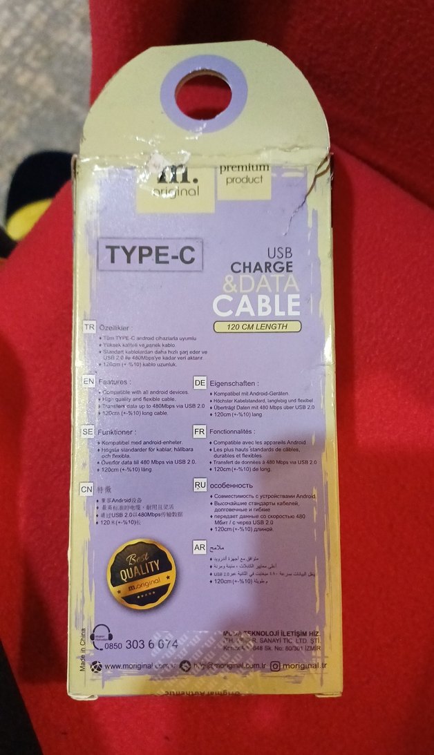 Orijinal Beyaz Type-C USB Şarj ve Data Kablosu - Görsel 2