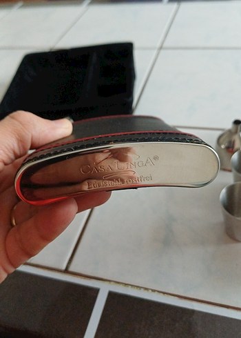 Paslanmaz Çelik 200 ml Likör kanyak Seti Siyah - Görsel 13