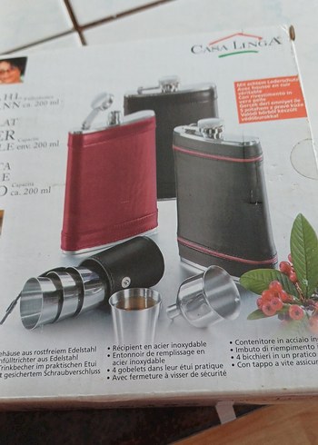 Paslanmaz Çelik 200 ml Likör kanyak Seti Siyah - Görsel 14