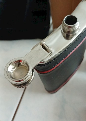 Paslanmaz Çelik 200 ml Likör kanyak Seti Siyah - Görsel 17