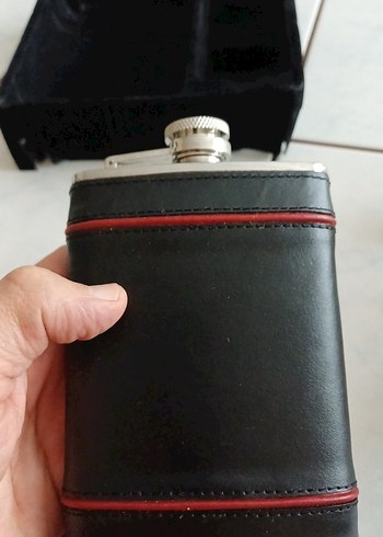 Paslanmaz Çelik 200 ml Likör kanyak Seti Siyah - Görsel 9