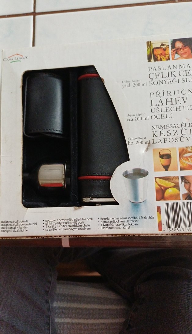 Paslanmaz Çelik 200 ml Likör kanyak Seti Siyah - Görsel 3