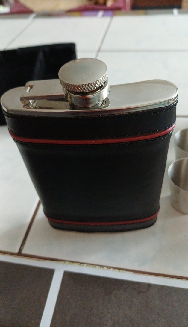 Paslanmaz Çelik 200 ml Likör kanyak Seti Siyah - Görsel 4