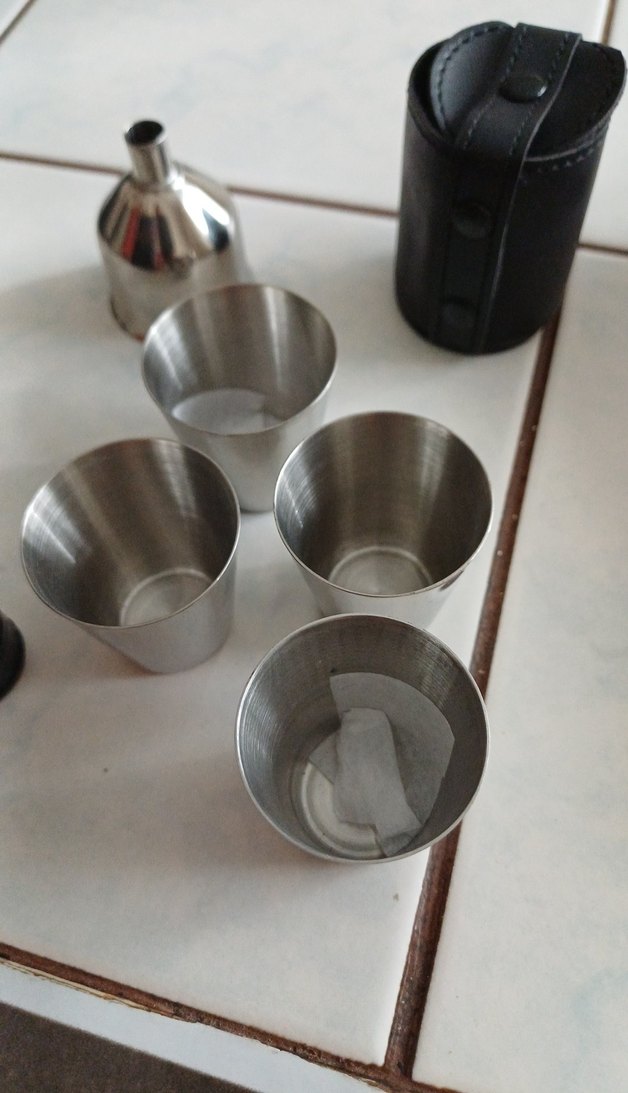 Paslanmaz Çelik 200 ml Likör kanyak Seti Siyah - Görsel 5