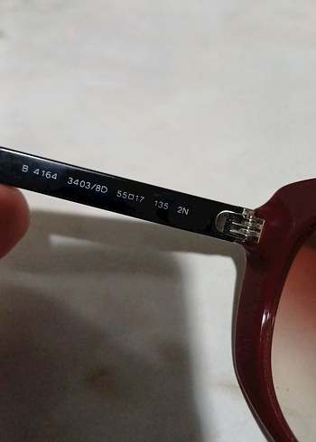 #BURBERRY Bordo Parlak Kadın Güneş Gözlüğü - Görsel 4