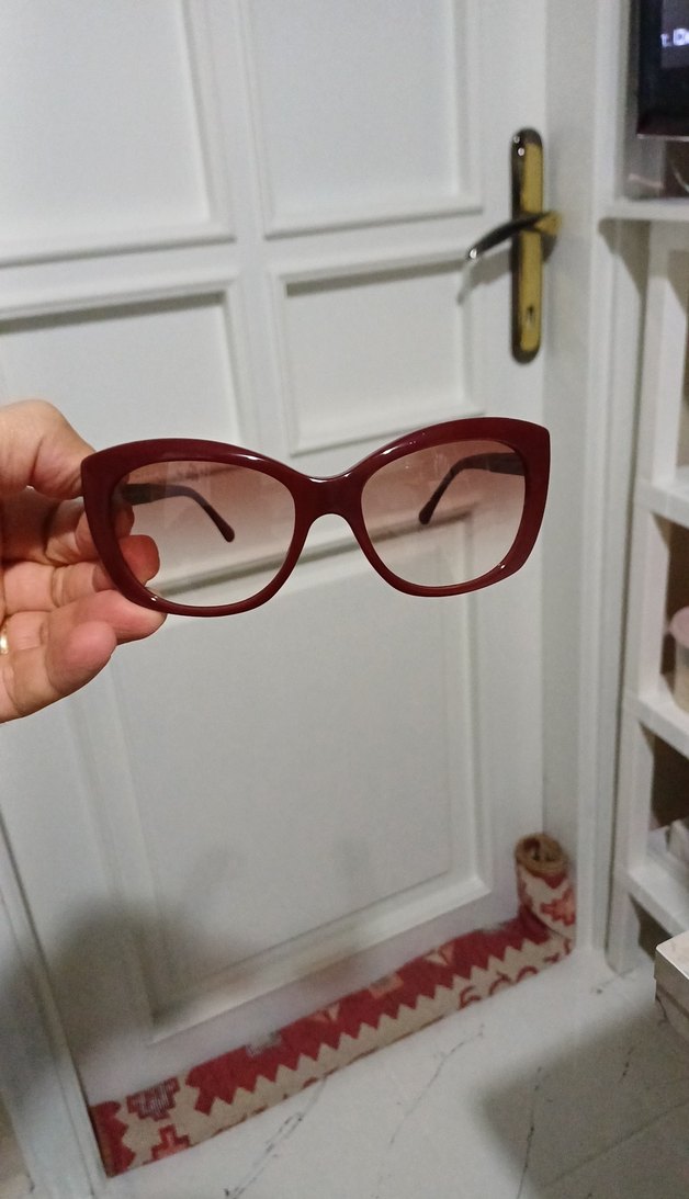 #BURBERRY Bordo Parlak Kadın Güneş Gözlüğü - Görsel 2