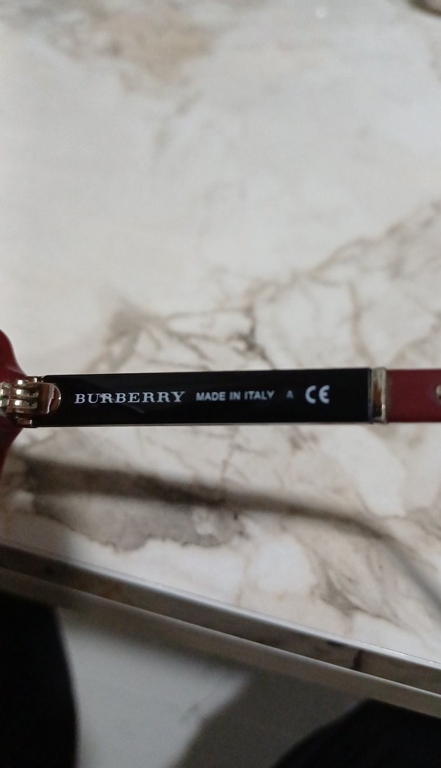 #BURBERRY Bordo Parlak Kadın Güneş Gözlüğü - Görsel 5