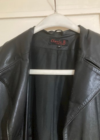 Siyah Midi Deri Kadın Ceket - Görsel 8