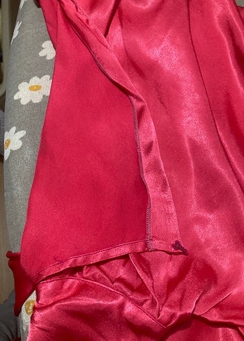 Drapeli Kırmızı Mini Bluz - Görsel 7