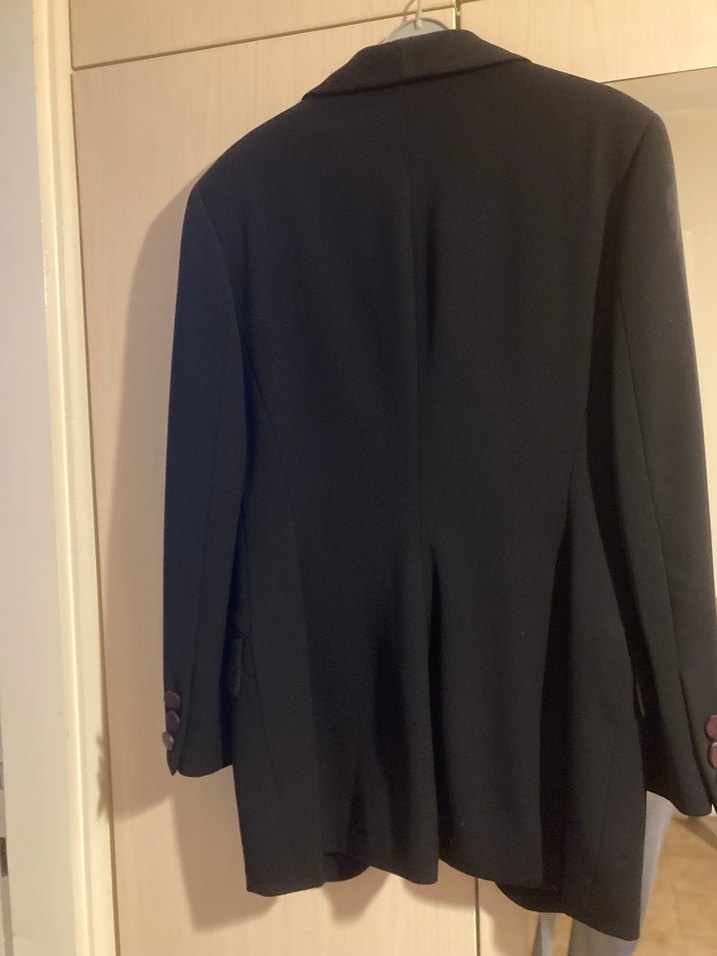 Siyah Kadın Düğmeli Midi Blazer - Görsel 2