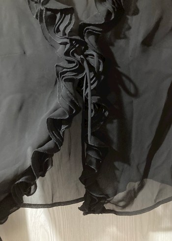 Siyah Kadın Fırfırlı Gotik Gömlek - Görsel 5