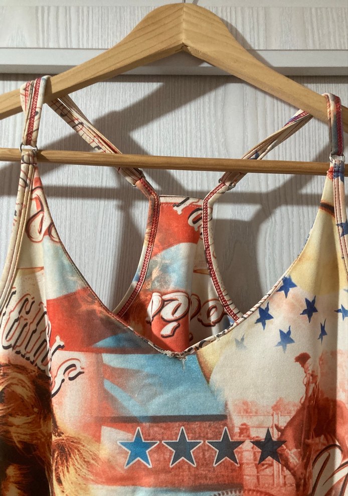 Bohem Çok Renkli Uzun Askılı Elbise - Görsel 4