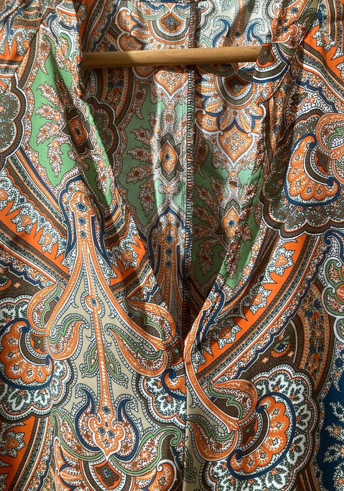 Bohem V Yaka Uzun Kollu Midi Tunik - Görsel 2