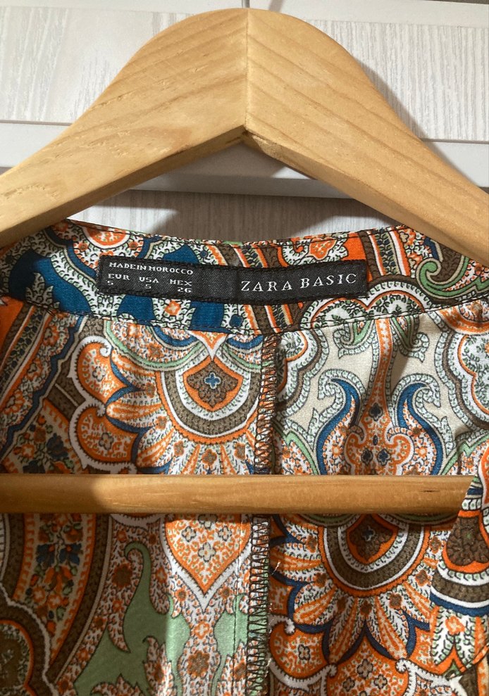 Bohem V Yaka Uzun Kollu Midi Tunik - Görsel 3