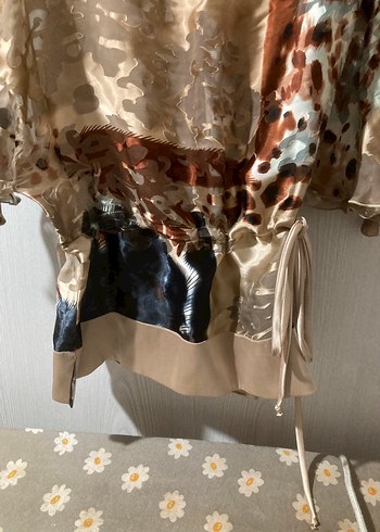 Drapeli Kısa Bohem Bluz - Görsel 5