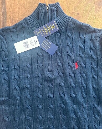 m Beden Ralphlauren Polo saç örgü triko kazak