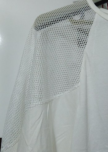 BRK Beyaz Kadın Uzun Kollu file detaylı 36 38 40 bedene uygundur - Görsel 2