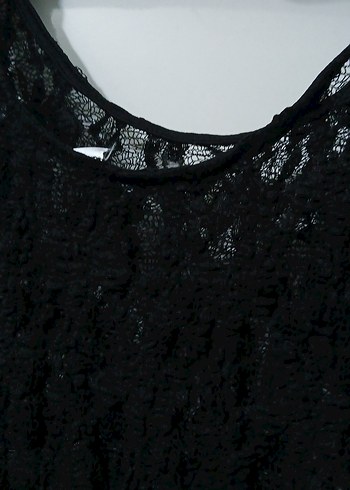 Siyah Dantel Detaylı Uzun Kollu Gotik Bluz - Görsel 4