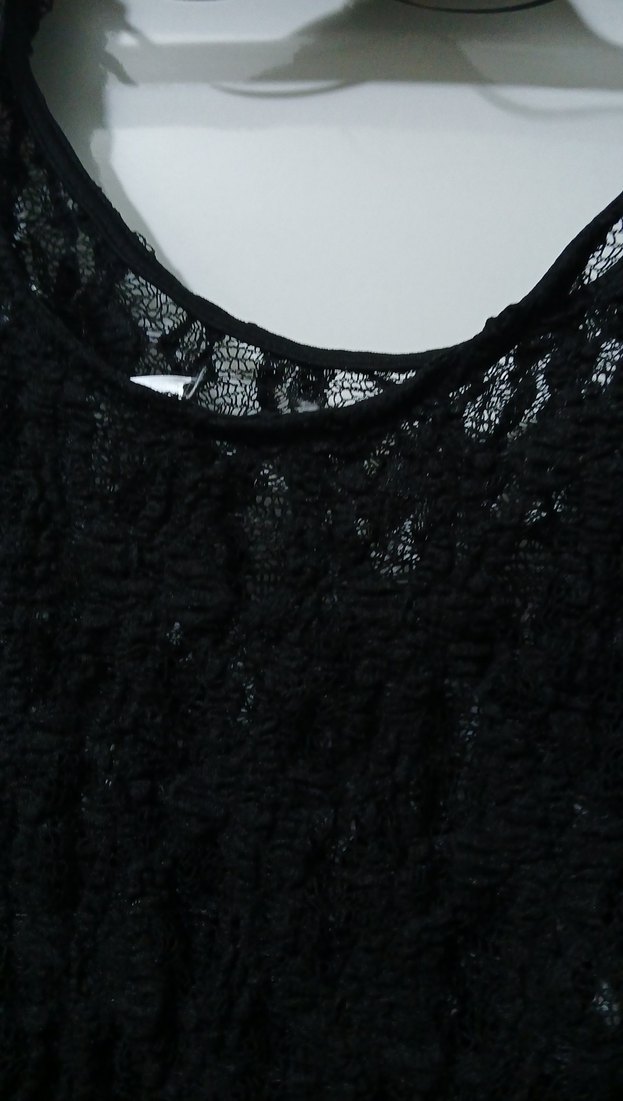 Siyah Dantel Detaylı Uzun Kollu Gotik Bluz - Görsel 4