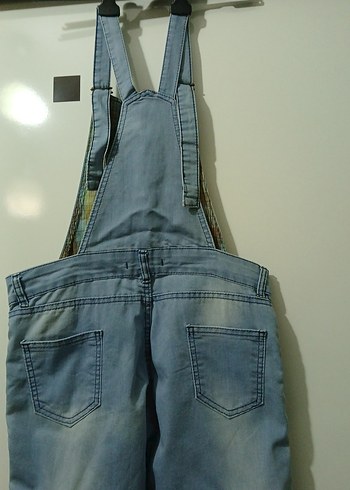 Kadın Mavi Çizgili bahçıvan pantolon - Görsel 6