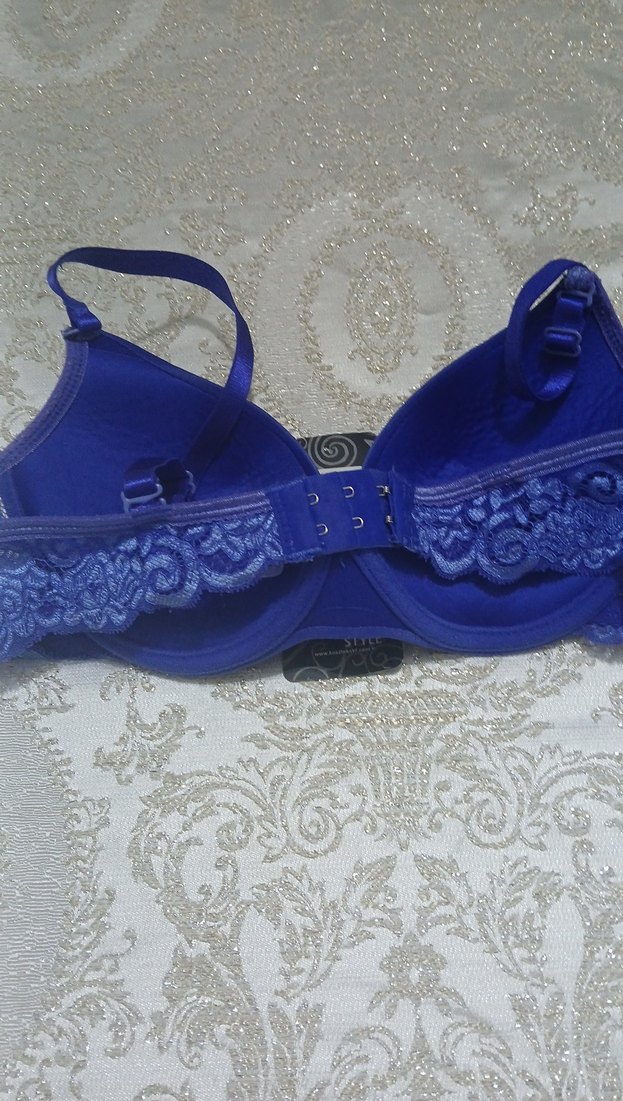 Mini Koyu Mavi Parlak Sütyen - Görsel 3