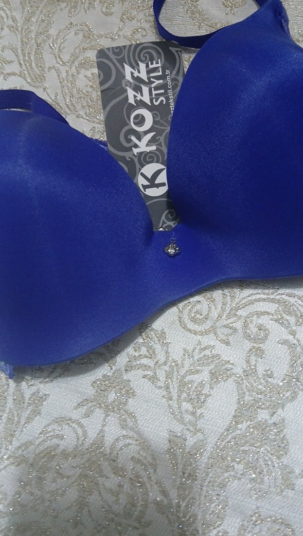 Mini Koyu Mavi Parlak Sütyen - Görsel 4