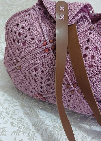 El örgüsü  içi  astarli kol çantası - Görsel 3