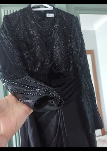 siyah abiye elbise - Görsel 8