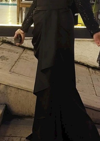 siyah abiye elbise - Görsel 3