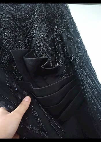 siyah abiye elbise - Görsel 7