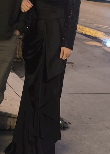 siyah abiye elbise - Görsel 2
