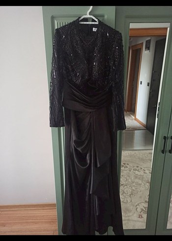 siyah abiye elbise - Görsel 4