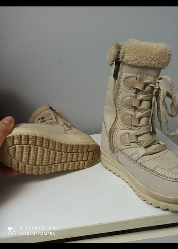 Bej Kürklü Kız Çocuk Botu - Görsel 5